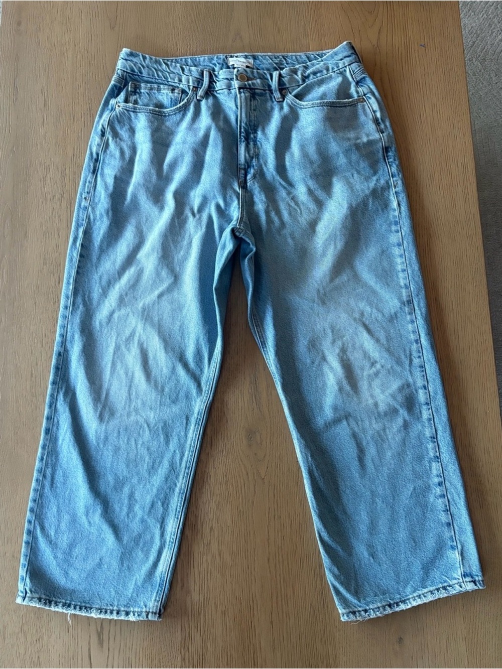 Good American Good ’90s Cropped Baggy Jeans Size 10/30